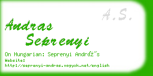 andras seprenyi business card